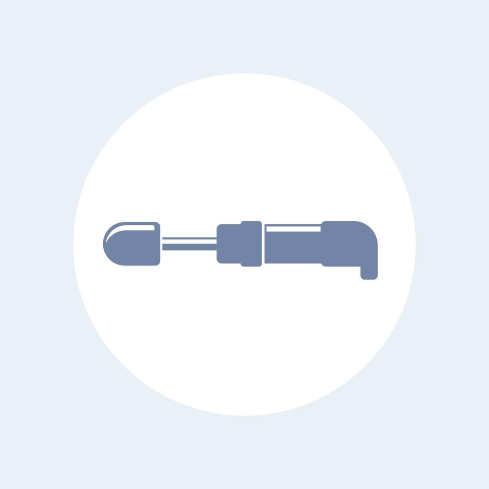 Bicycle pump icon on white vector