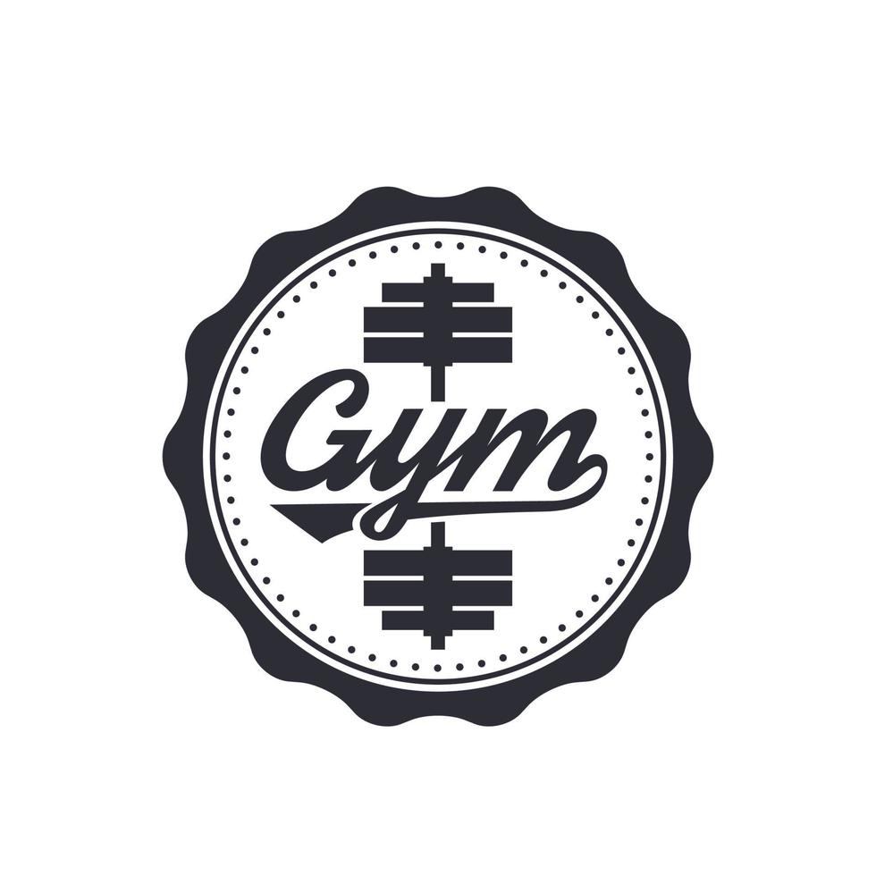 Gym vector logo, badge