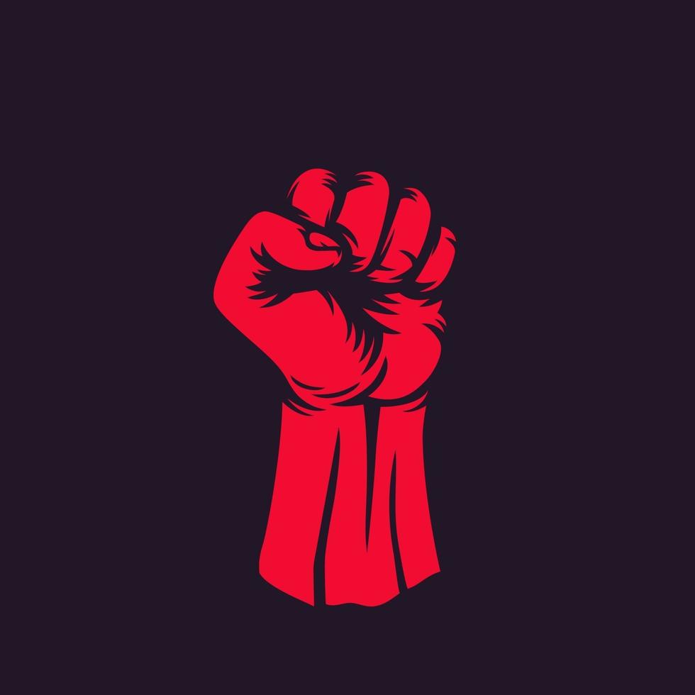 fist raised in protest vector