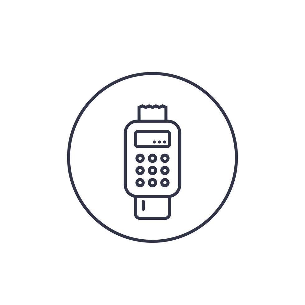 pos terminal vector linear icon