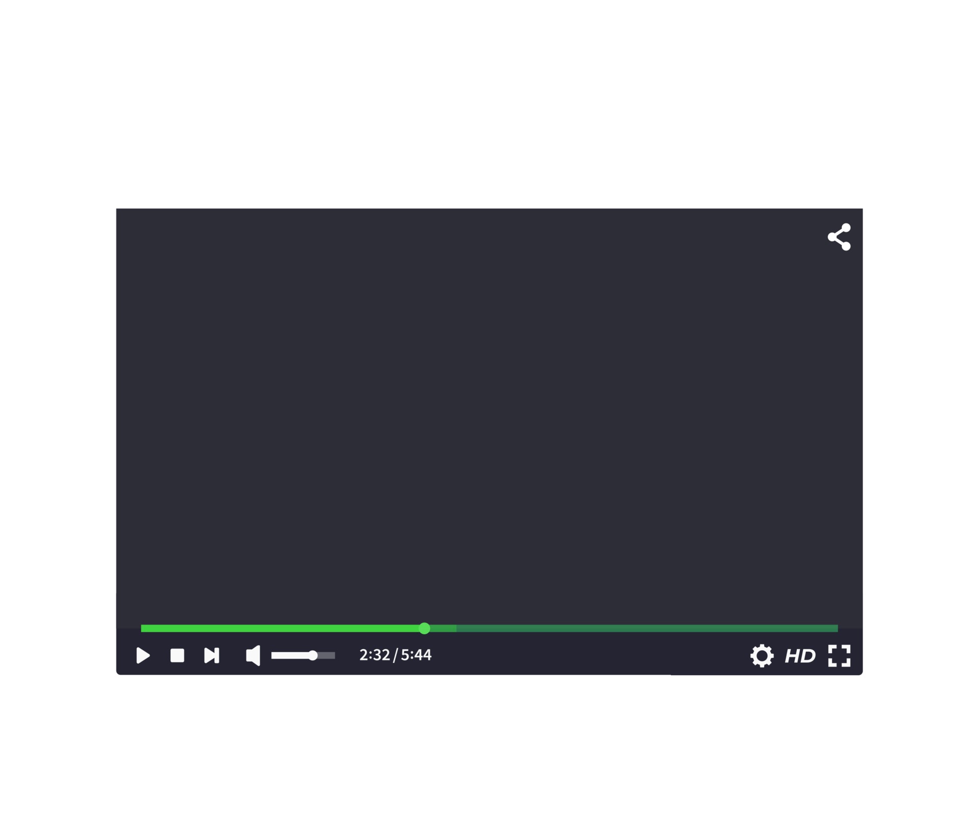 video player interface, ui design 3108394 Vector Art at Vecteezy