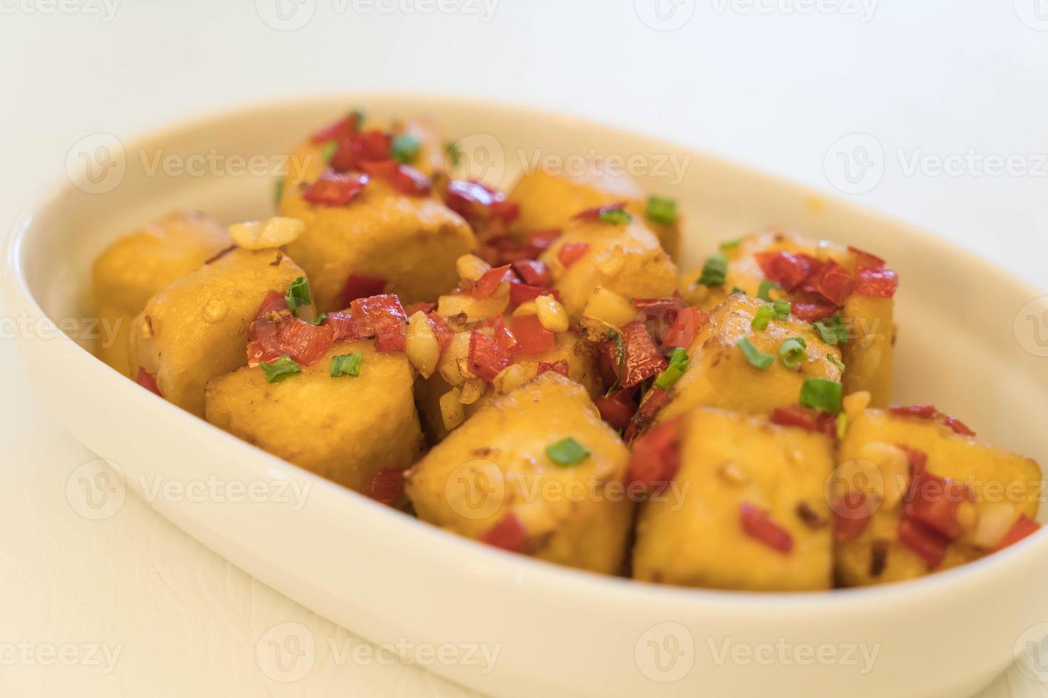 Fried tofu chili salt photo