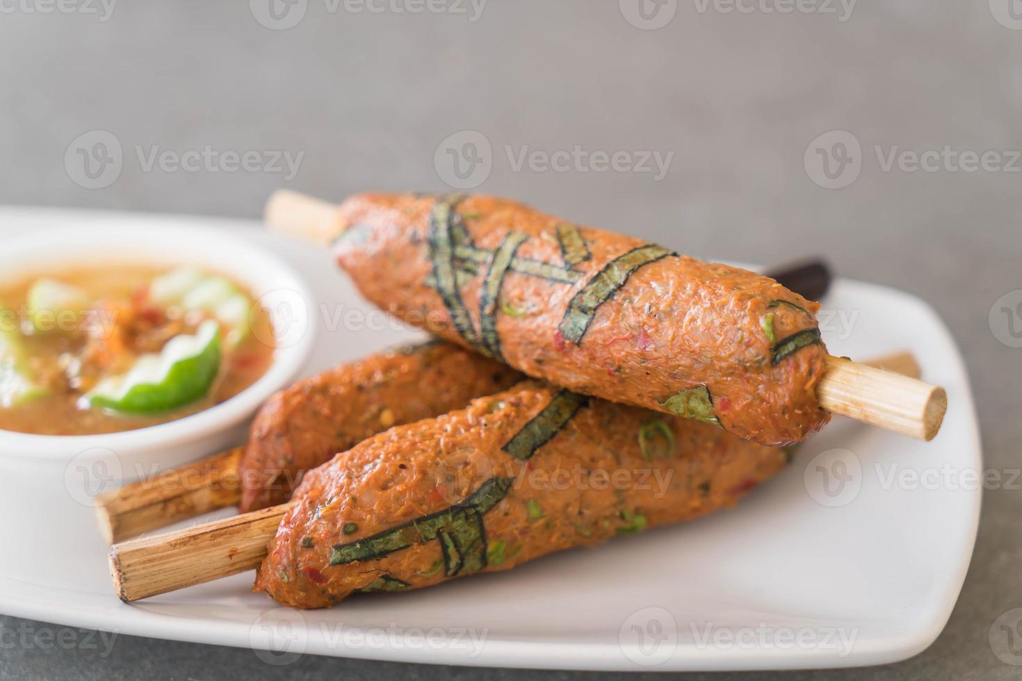 palito de pasta de pescado frito foto