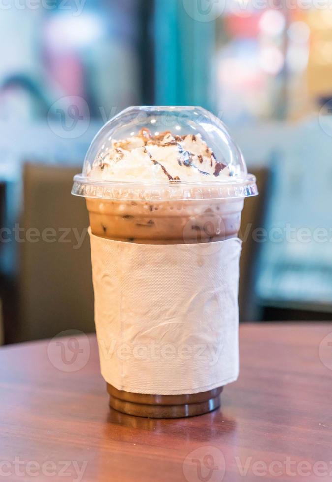 Iced Chocolate with whipped cream photo