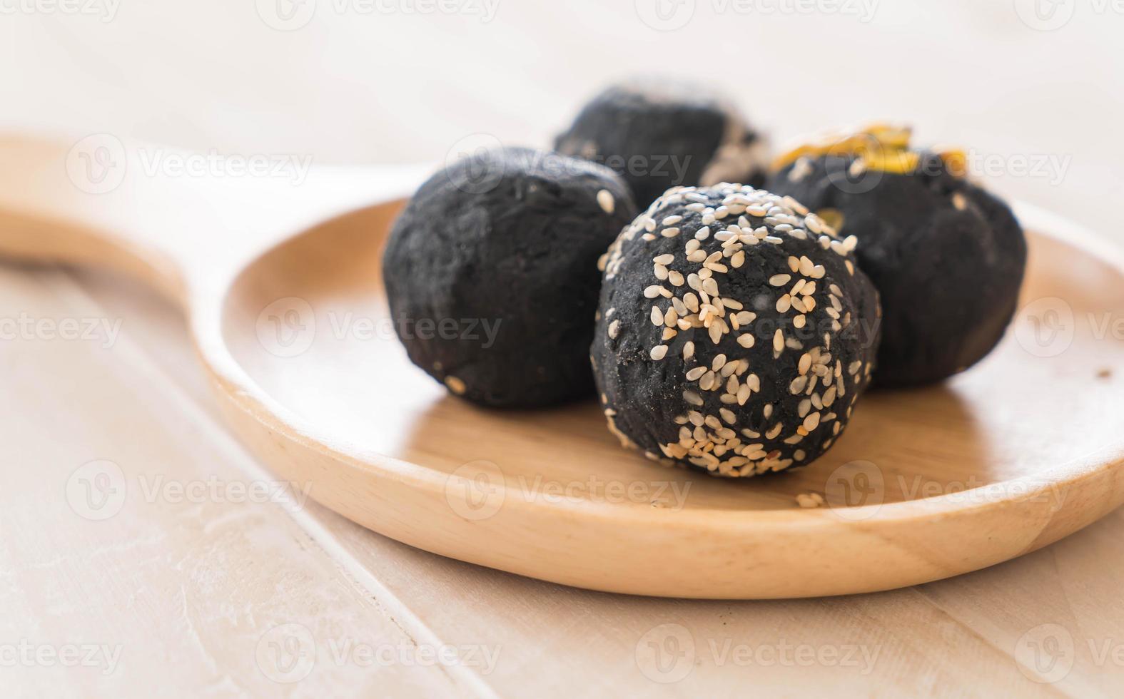 Charcoal potato ball photo