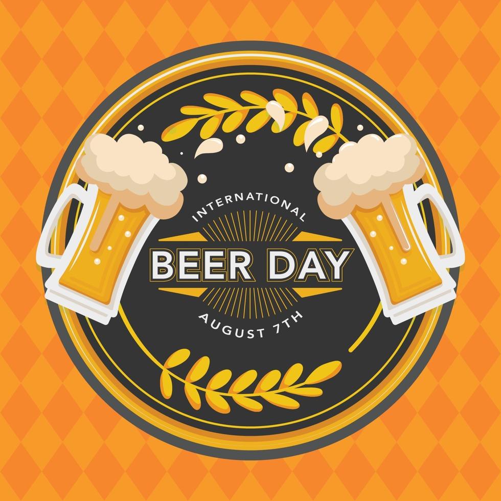 Beer Day Festival with A Toast vector