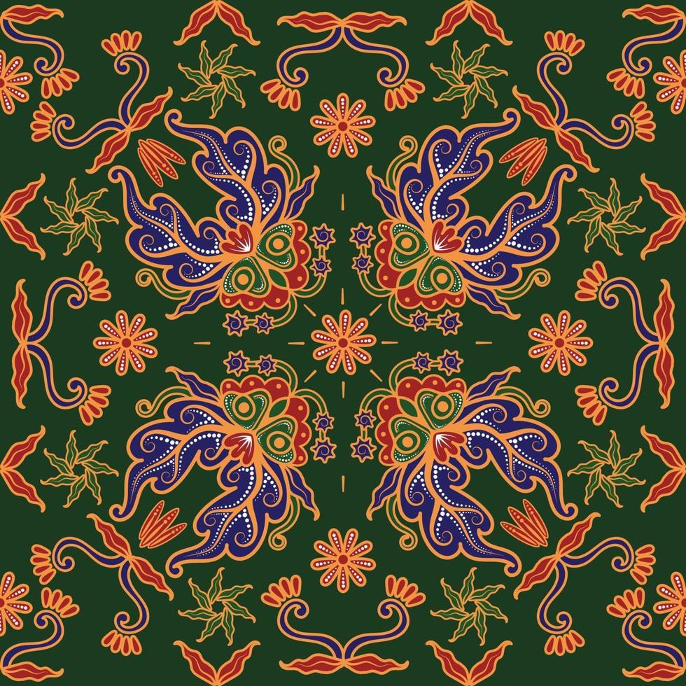 Batik Background Seamless Pattern vector
