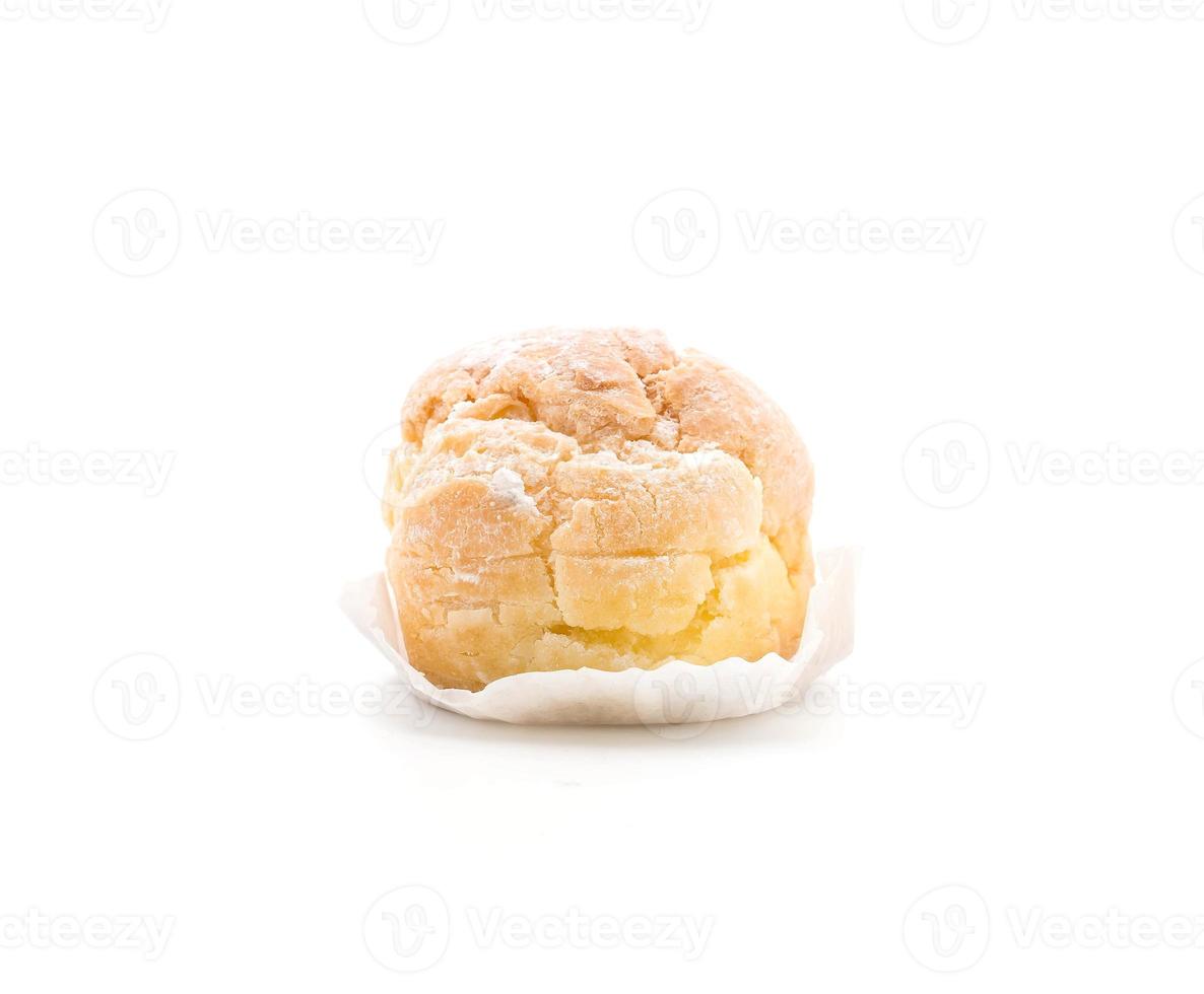 Cream puff on white background photo