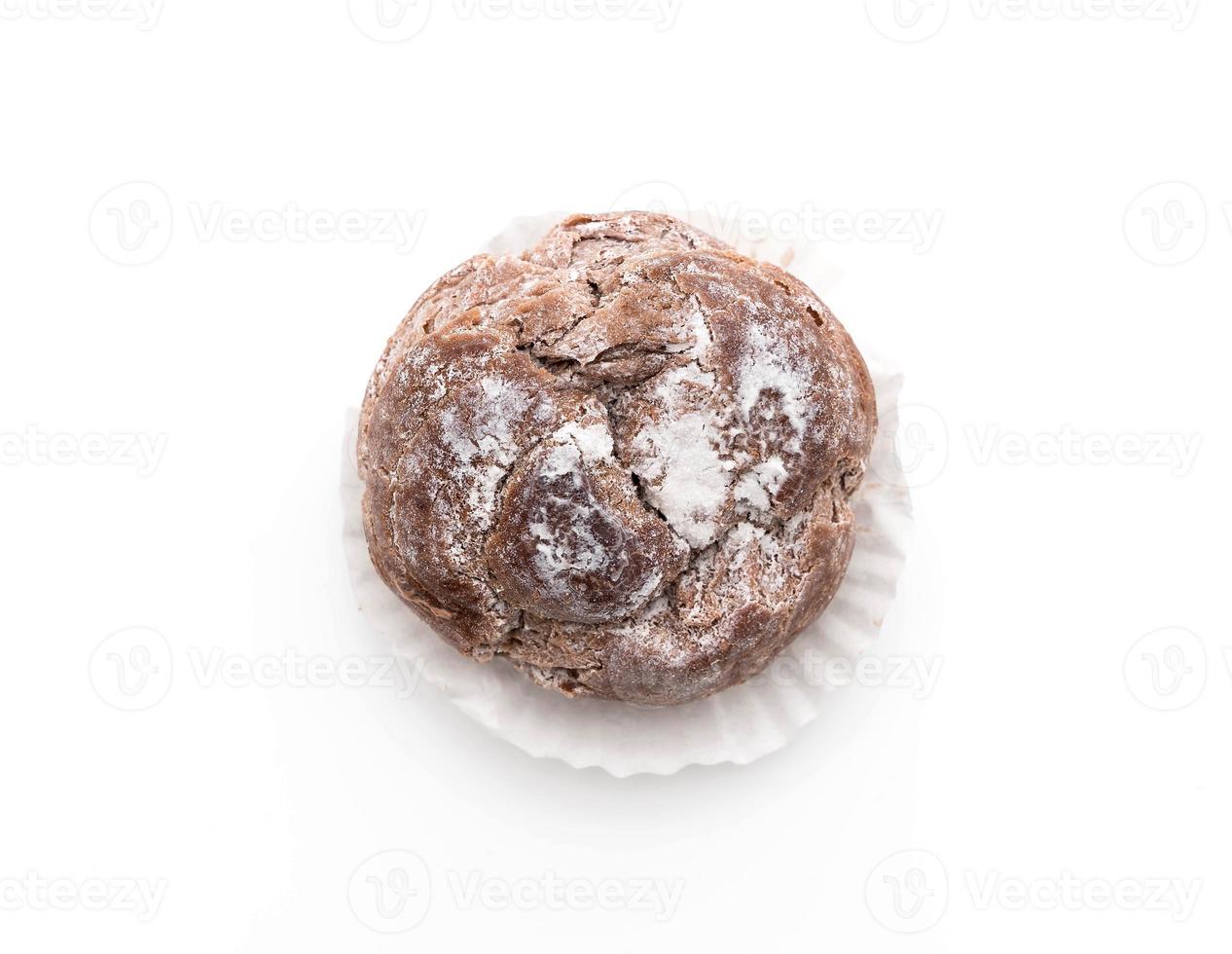 Cream puff on white background photo