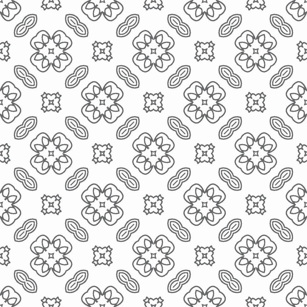 Abstract shape seamless, black line ornament pattern ready to print vector
