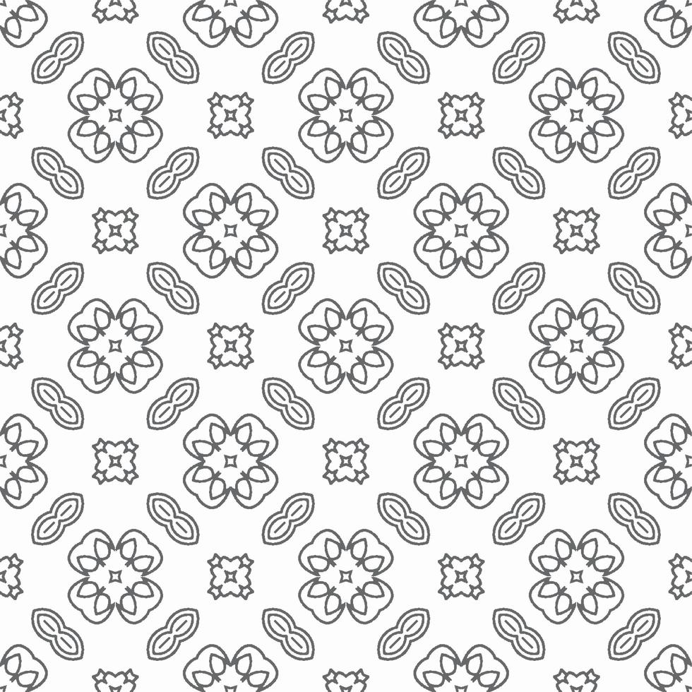 Abstract shape seamless, black line ornament pattern ready to print vector