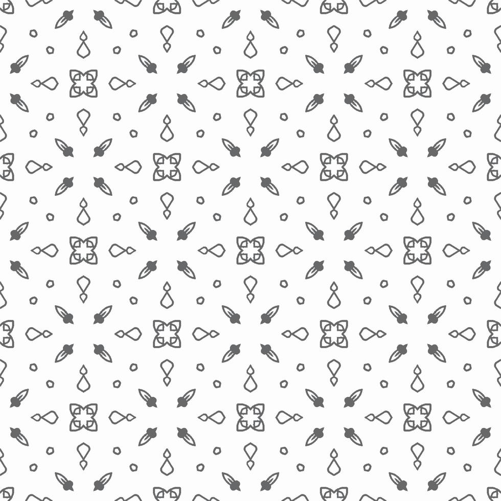 Abstract shape seamless, black line ornament pattern ready to print vector