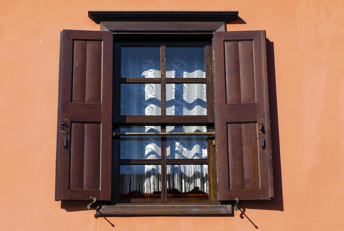 Abstract Ancient Building Houses Windows photo