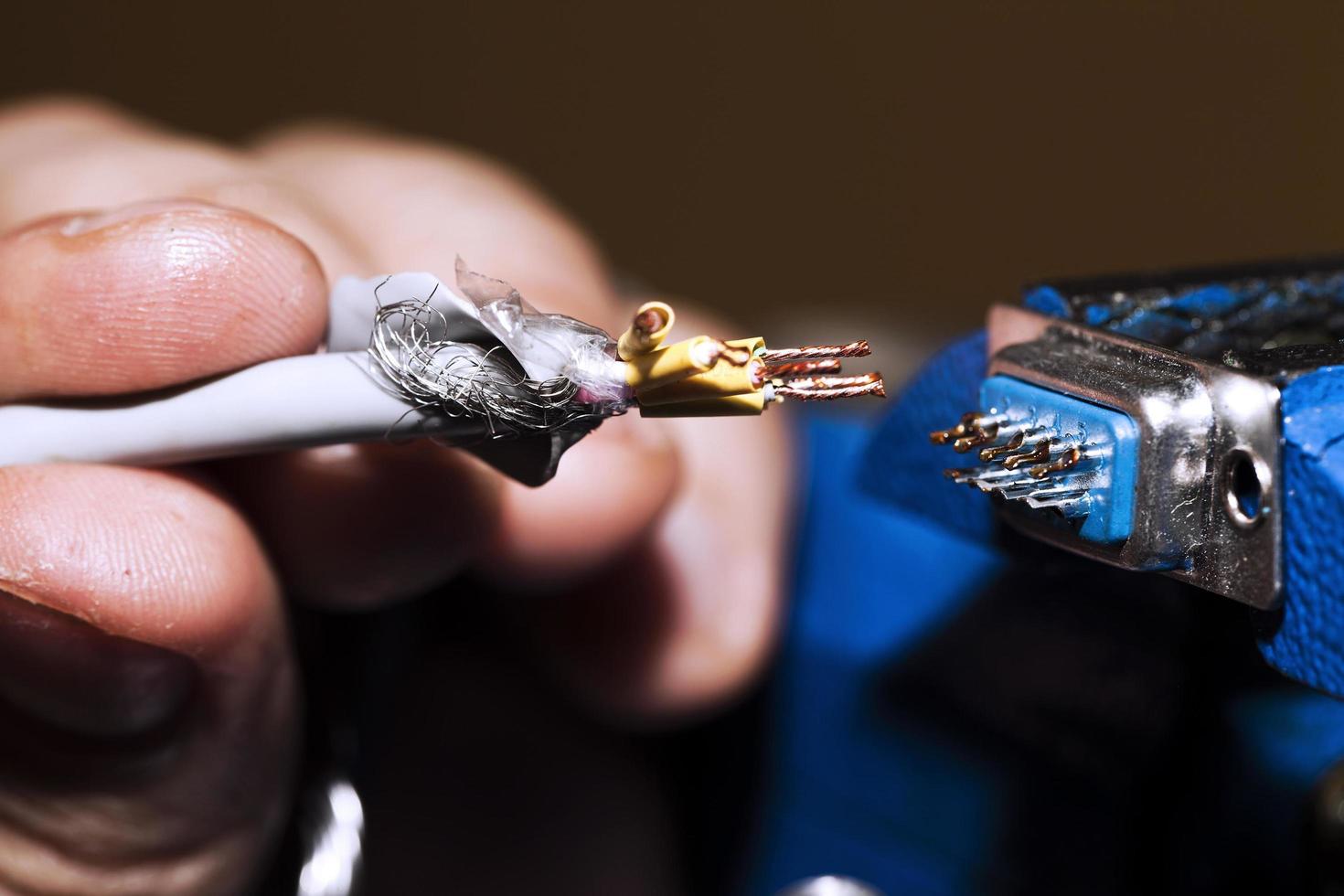 Cables and soldering equipment Industrial Technology Concept photo