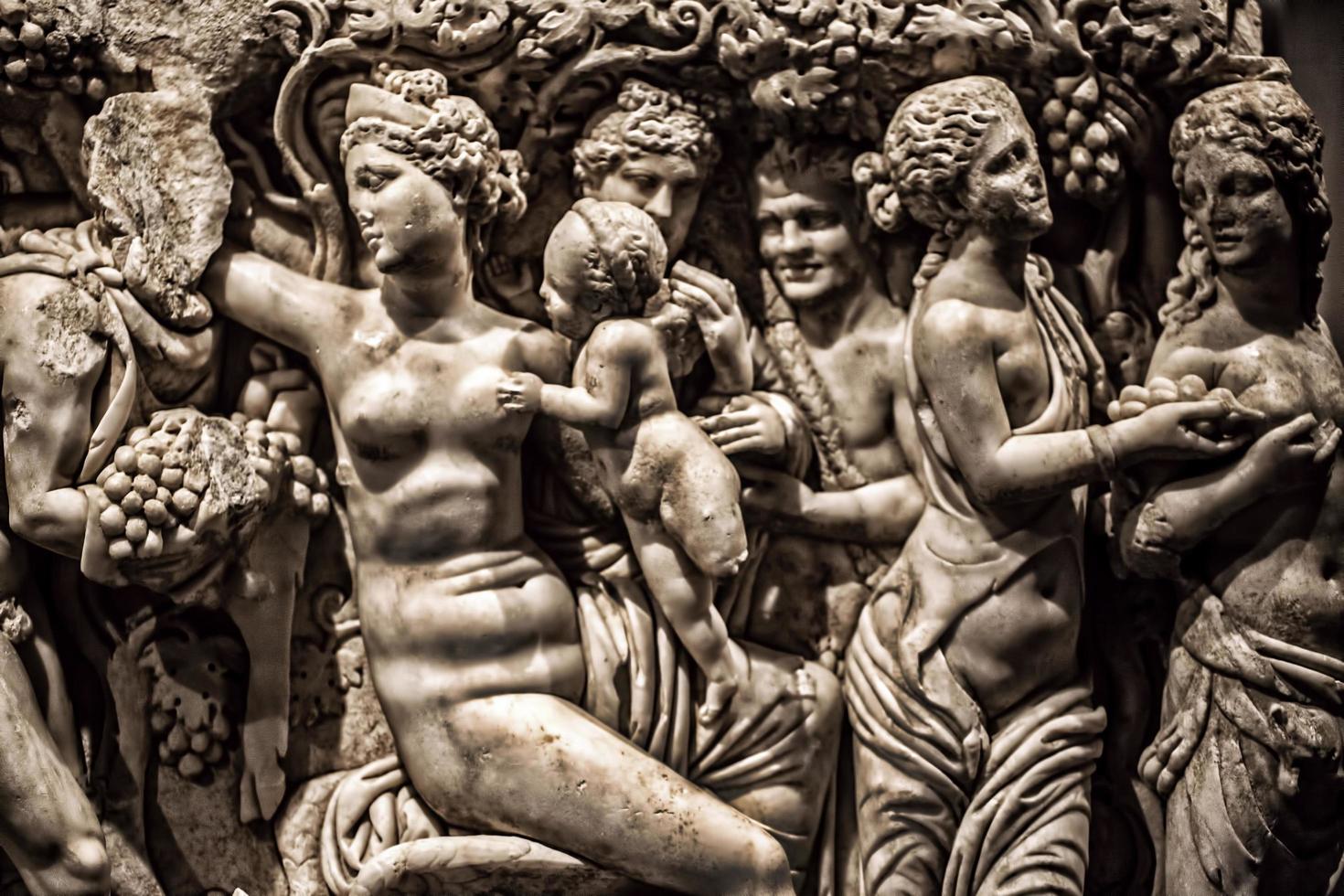Historical Ancient Greek Marble Statue photo