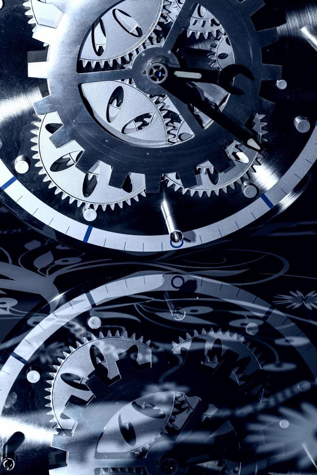 Abstract Grunge Retro Clock Gears Background photo