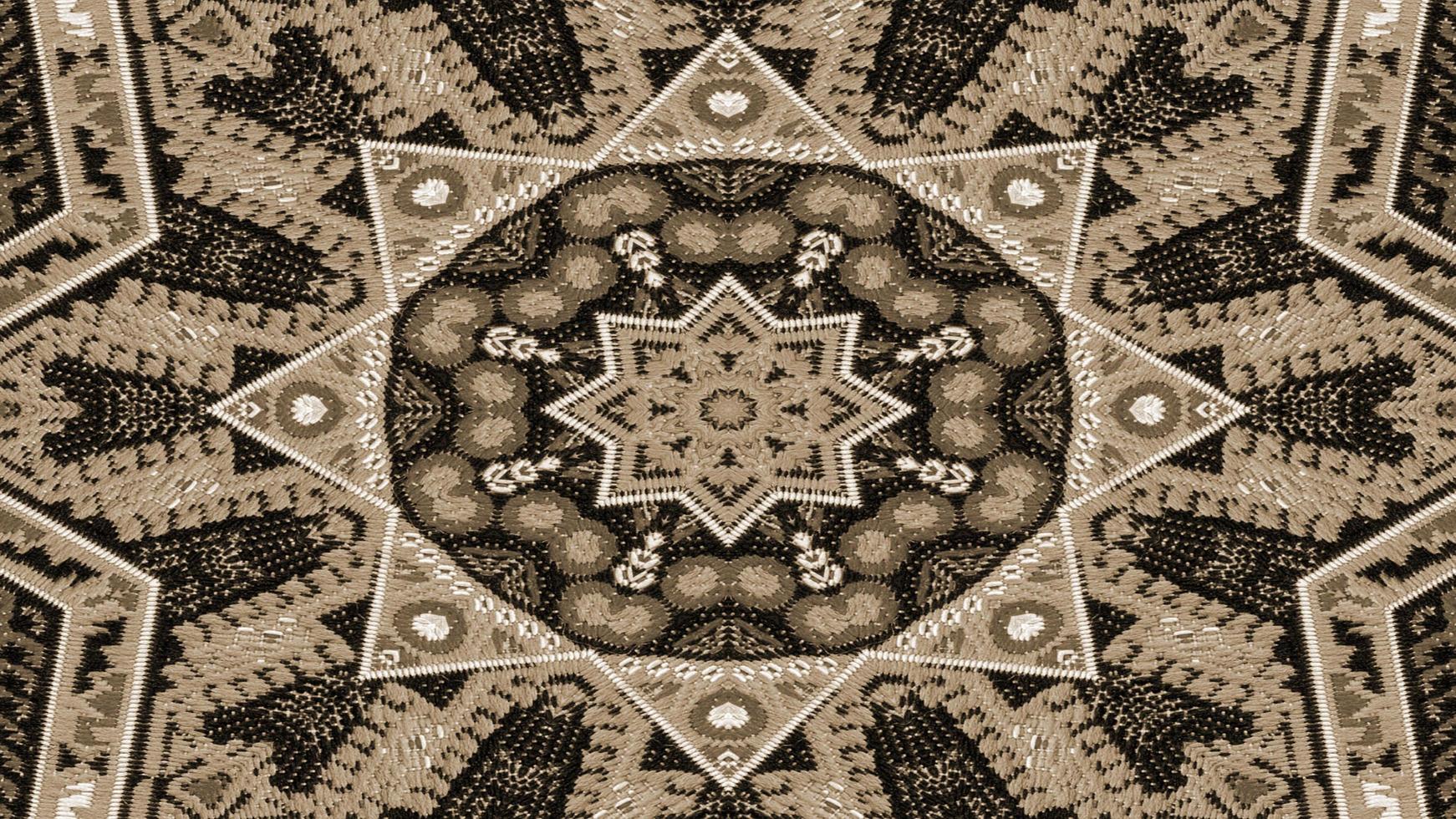 caleidoscopio de alfombra étnica auténtica foto