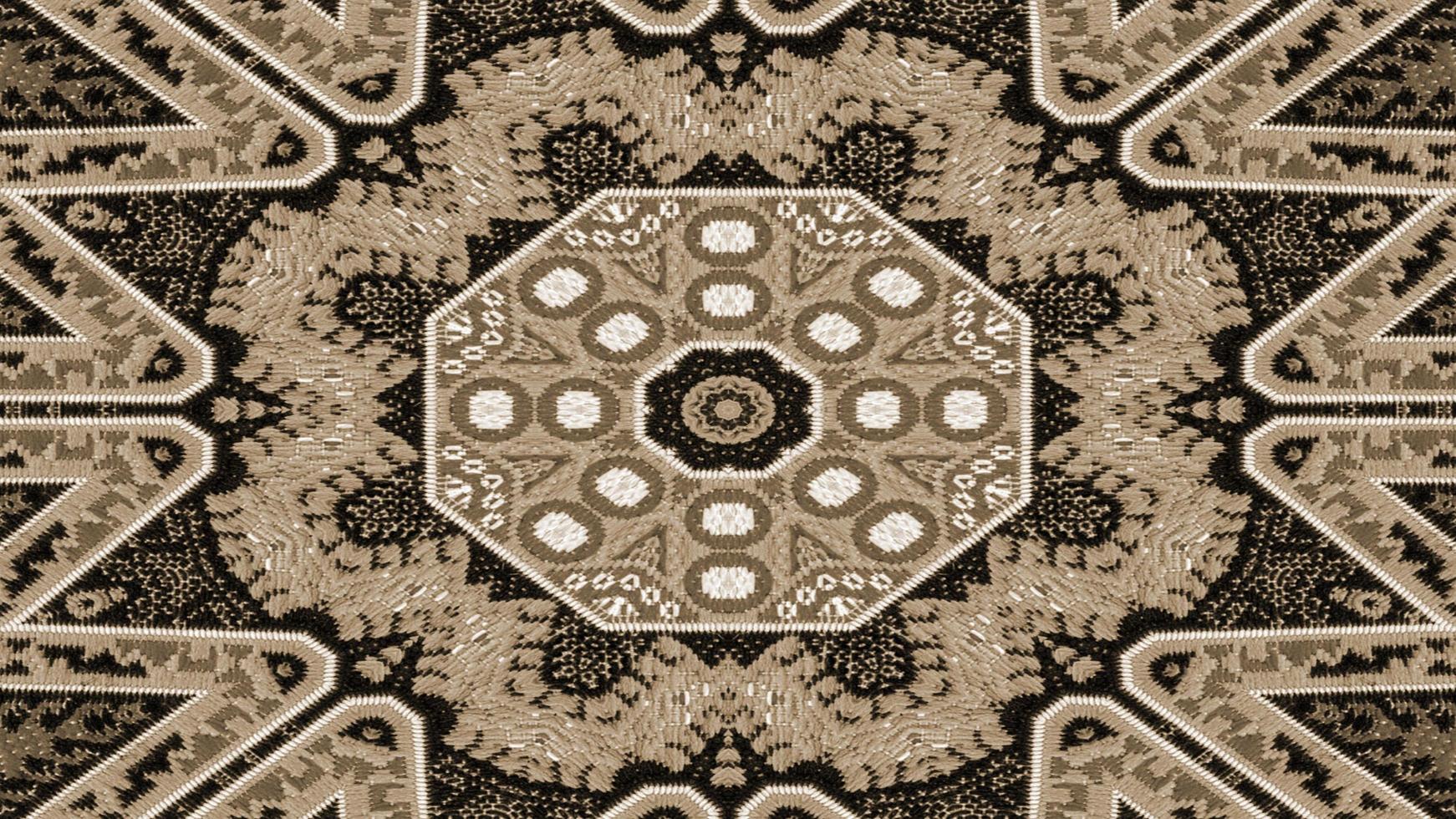 caleidoscopio de alfombra étnica auténtica foto