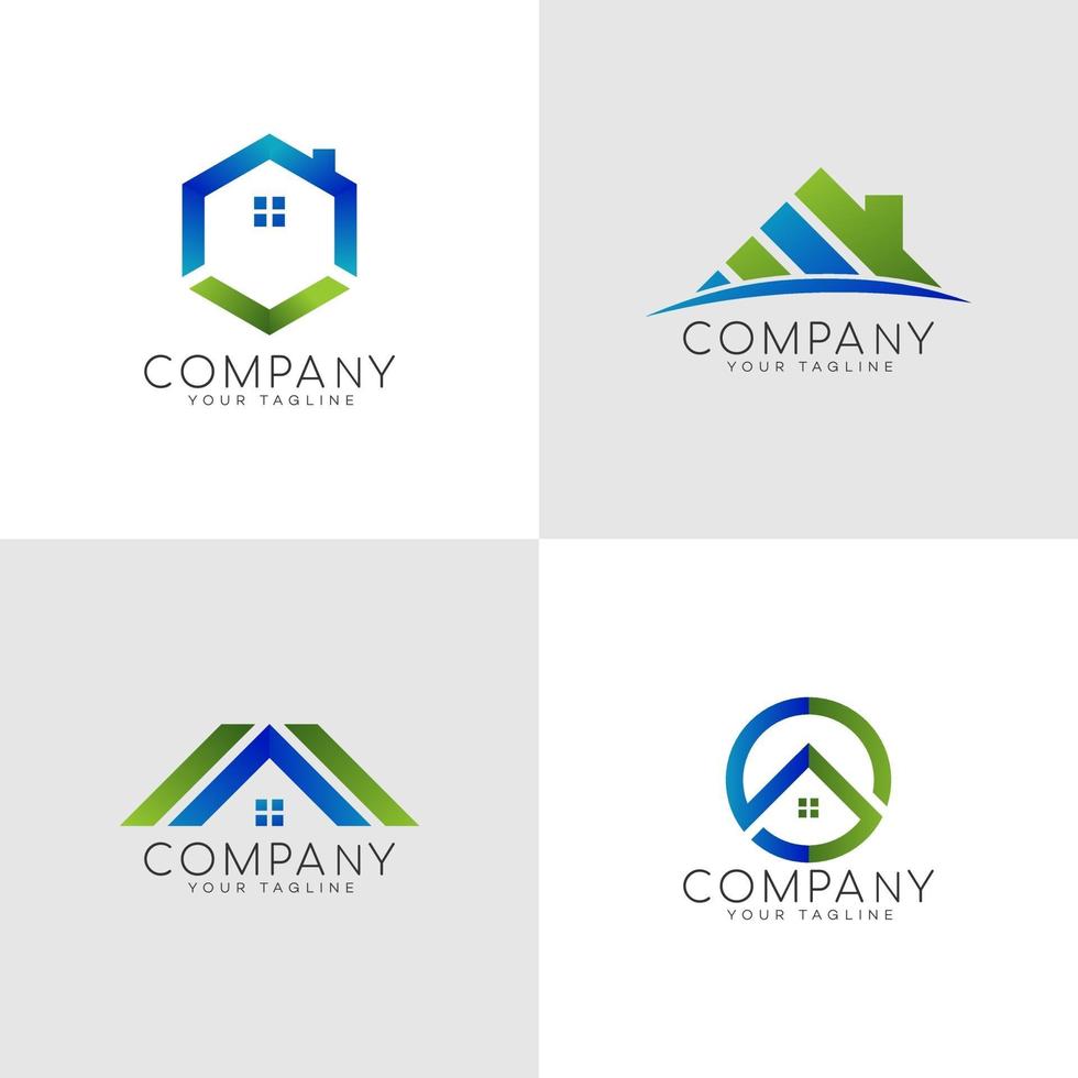 logotipo inmobiliario vector