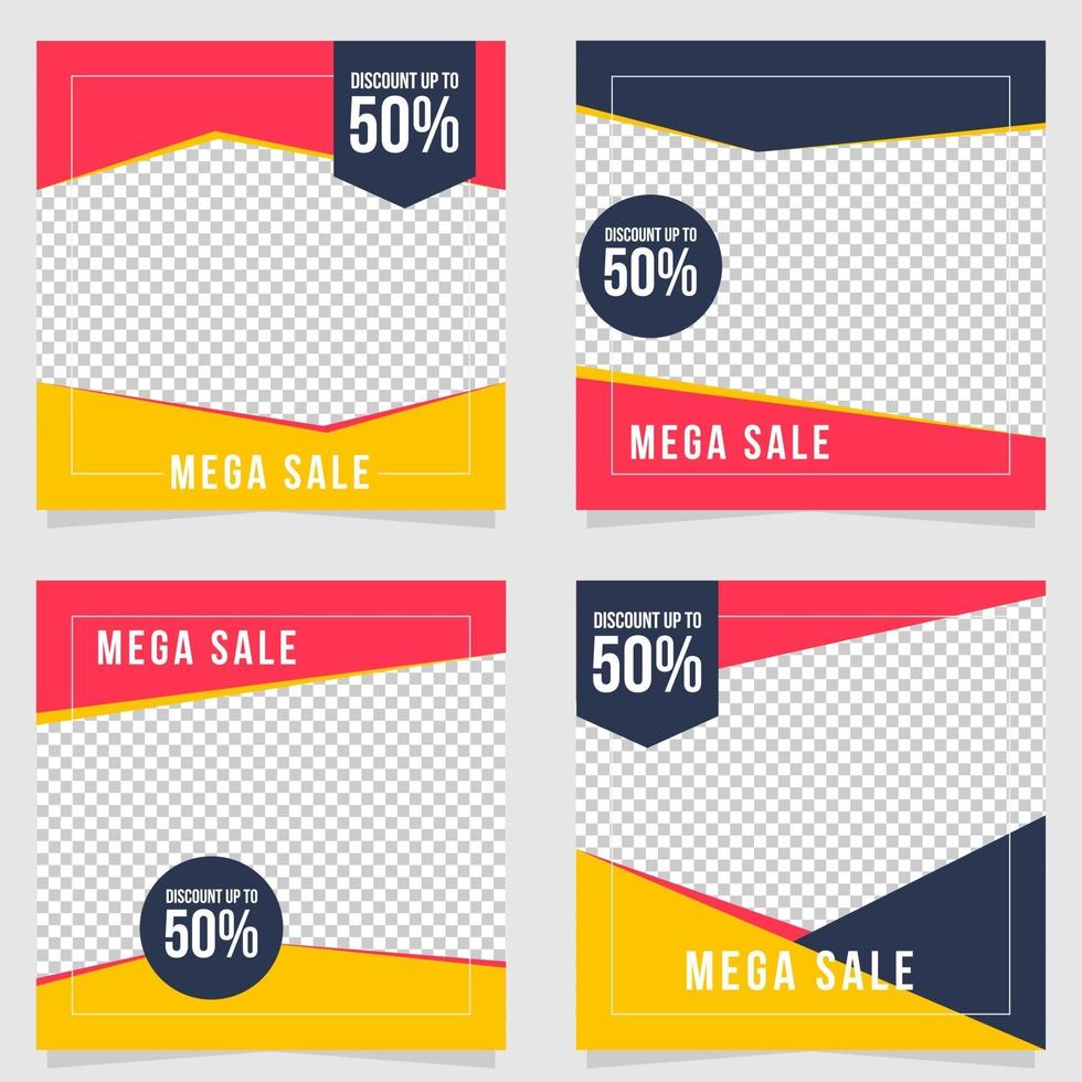 Social Media Template for Fashion Promotion vector