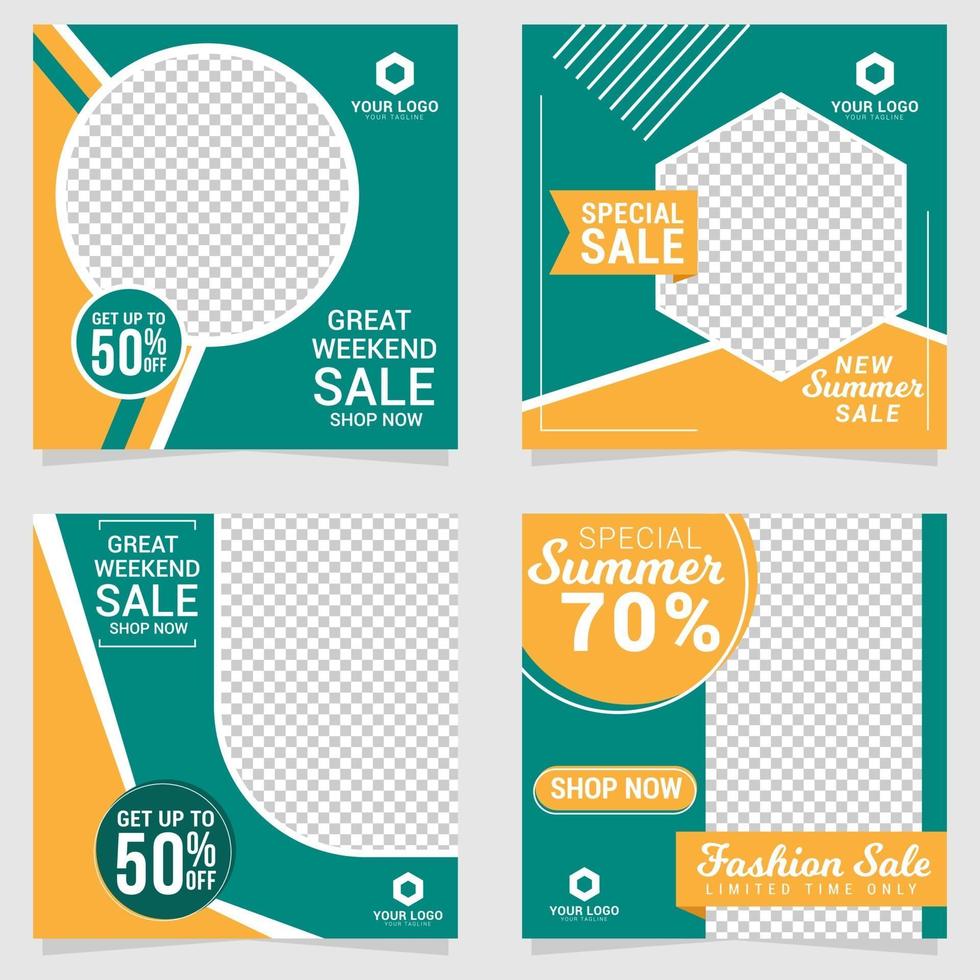 Social Media Template for Fashion Promotion vector