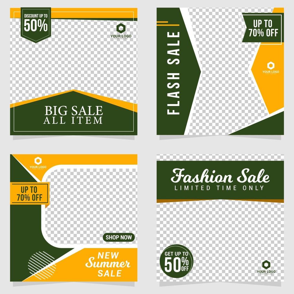 Social Media Template for Fashion Promotion vector