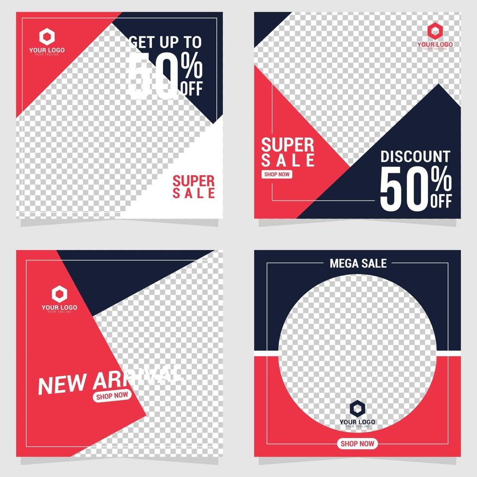 Social Media Template for Fashion Promotion vector