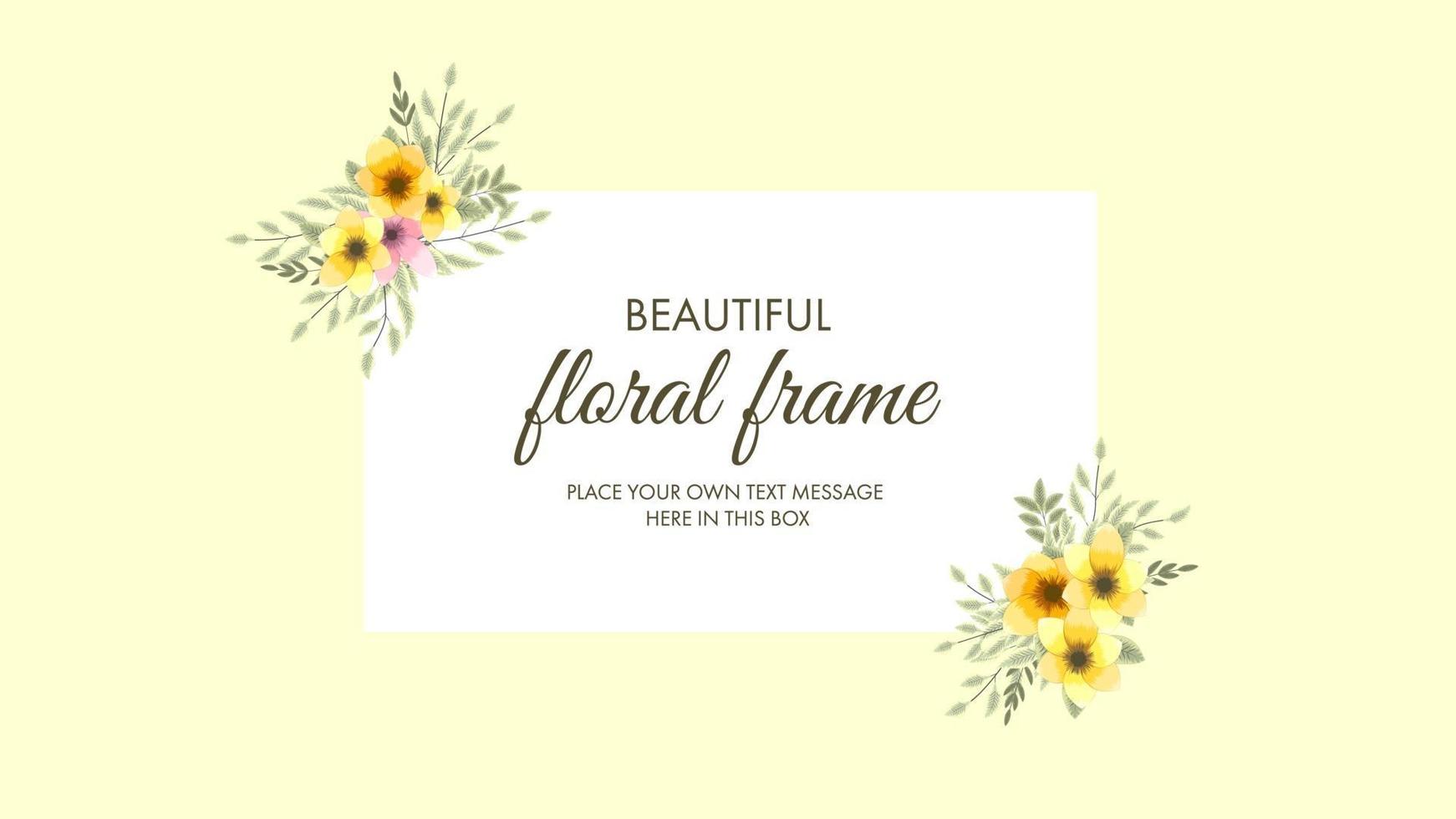 text flower Banner background Floral Flyer March 8, women's day frame vector