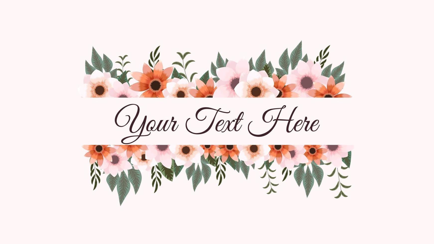 Set of vector floral elements flowers frames detailed greeting cards