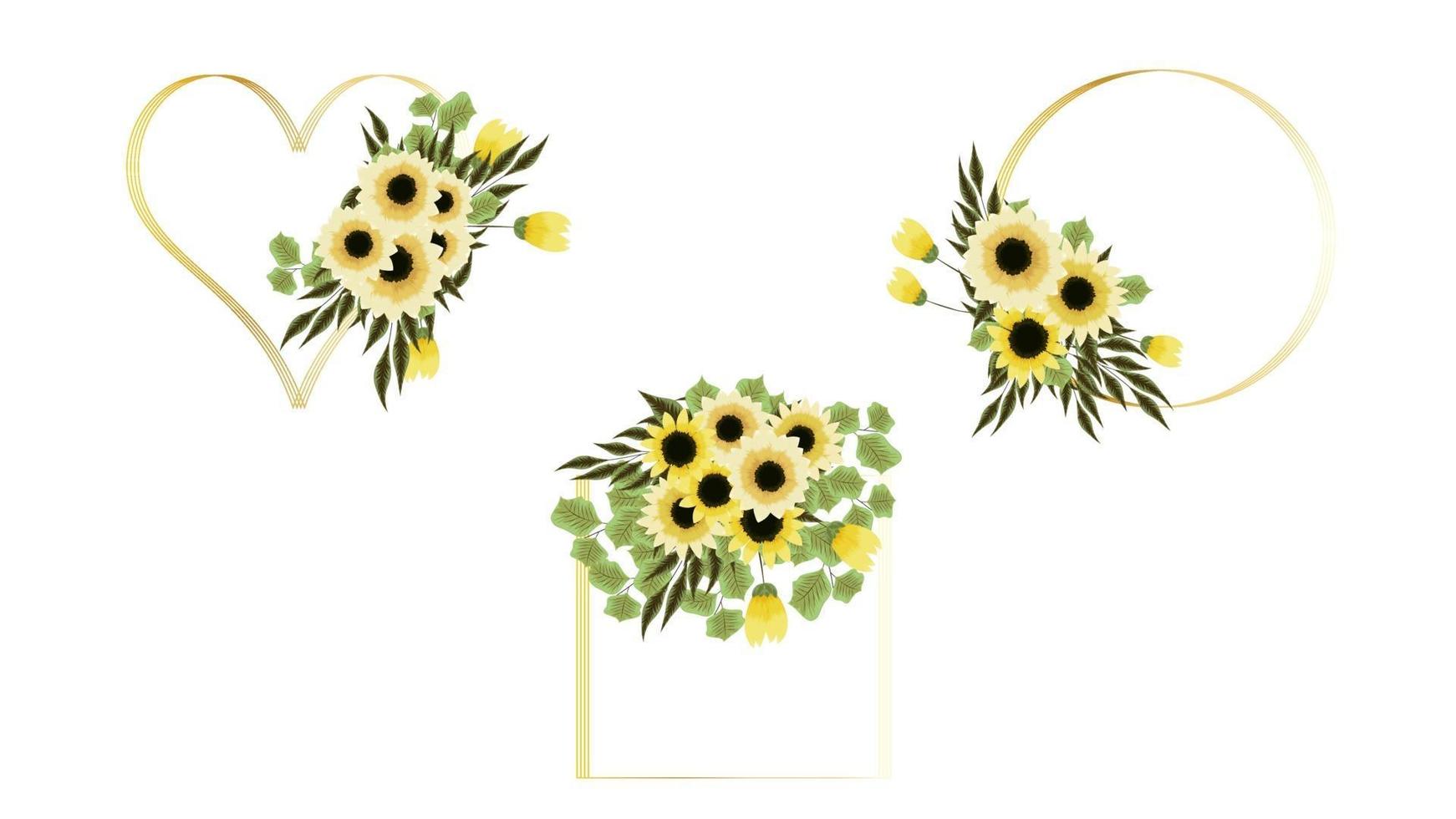 botanical flower invitation greeting card for wedding decoration event vector