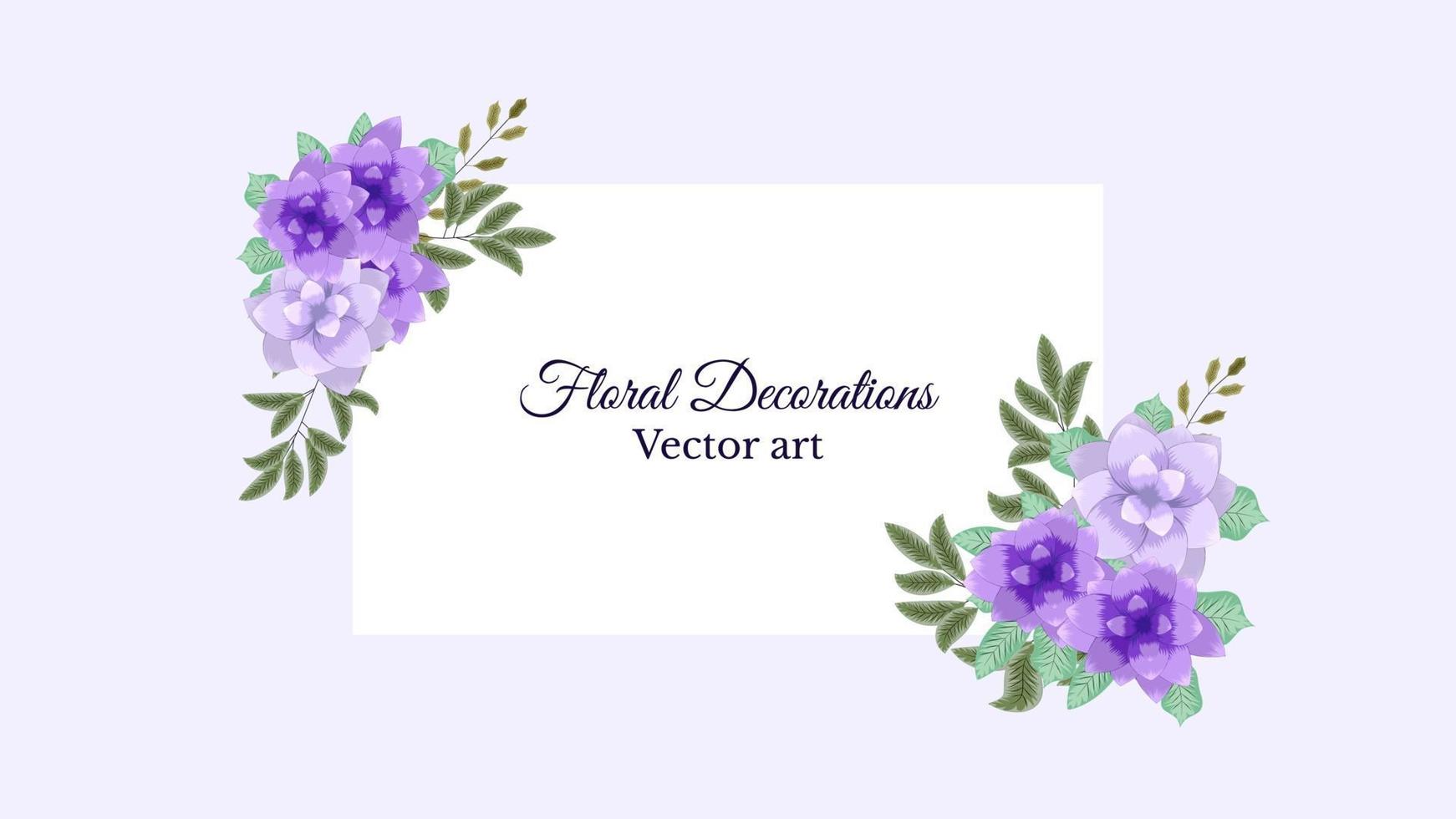 conjunto de elementos florales vectoriales marcos de flores tarjetas de felicitación detalladas vector