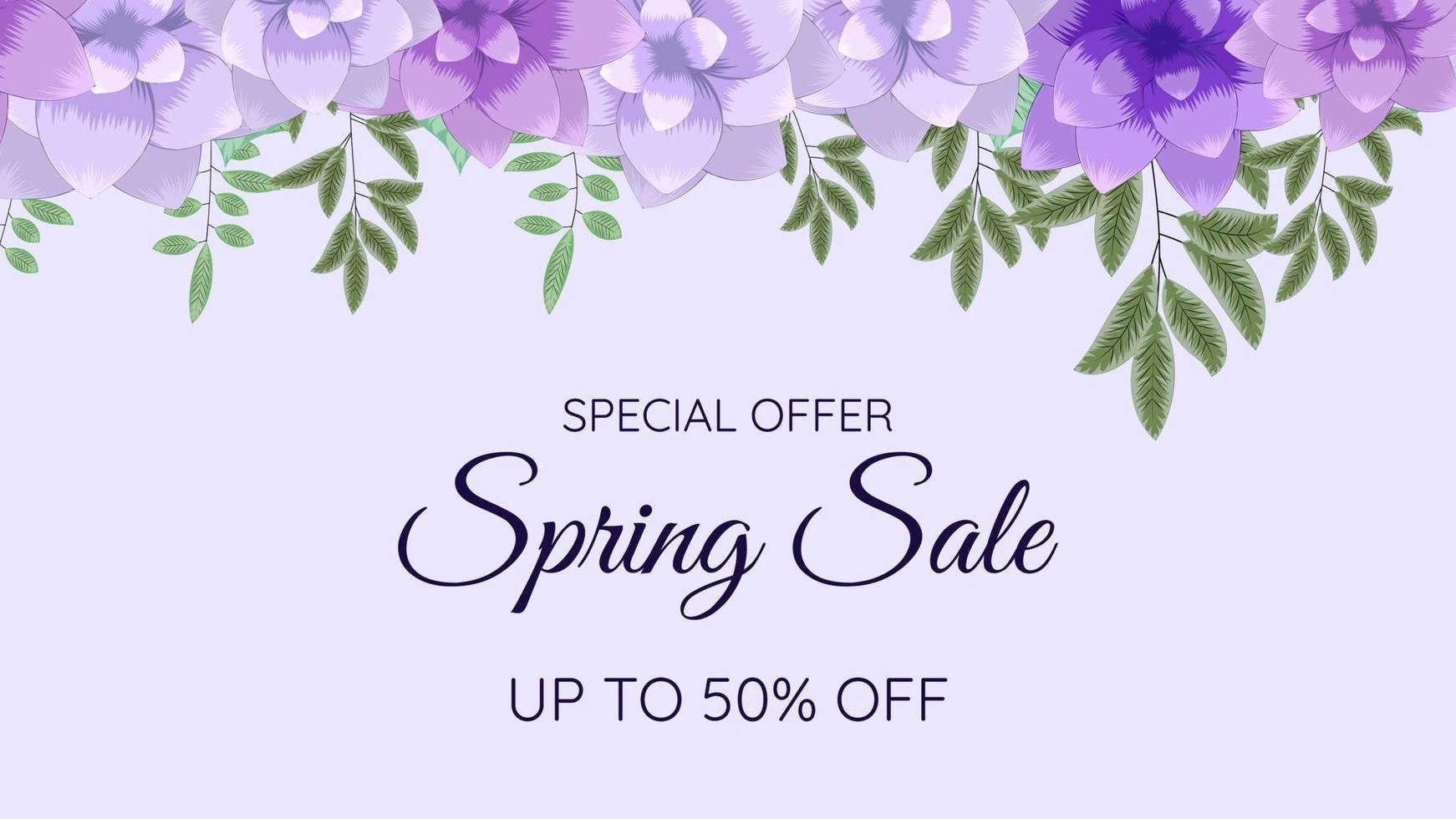 Colorful Floral Spring Sale background blooming flower design template vector
