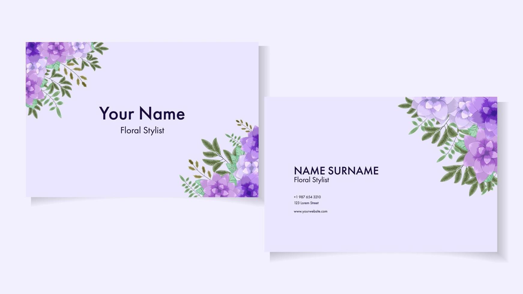 Vector Modern Creative and Clean Business Card Template Double Sides