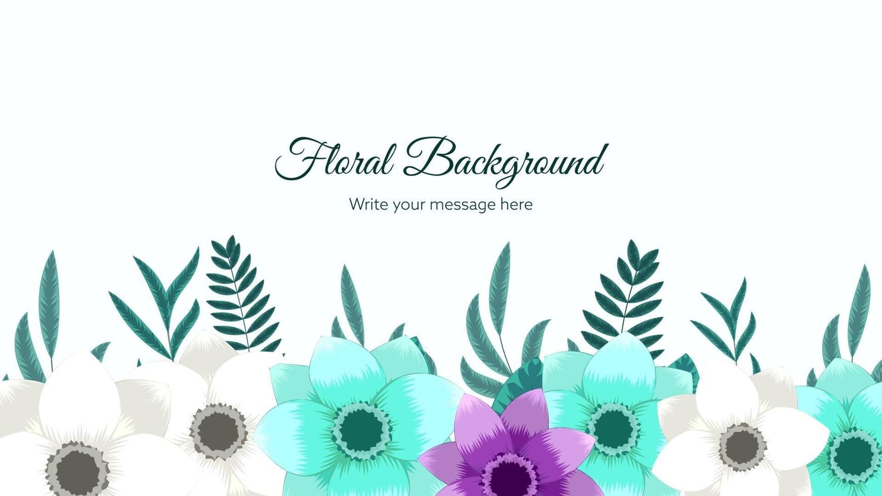 Beautiful editable floral frame background template rustic flowers vector