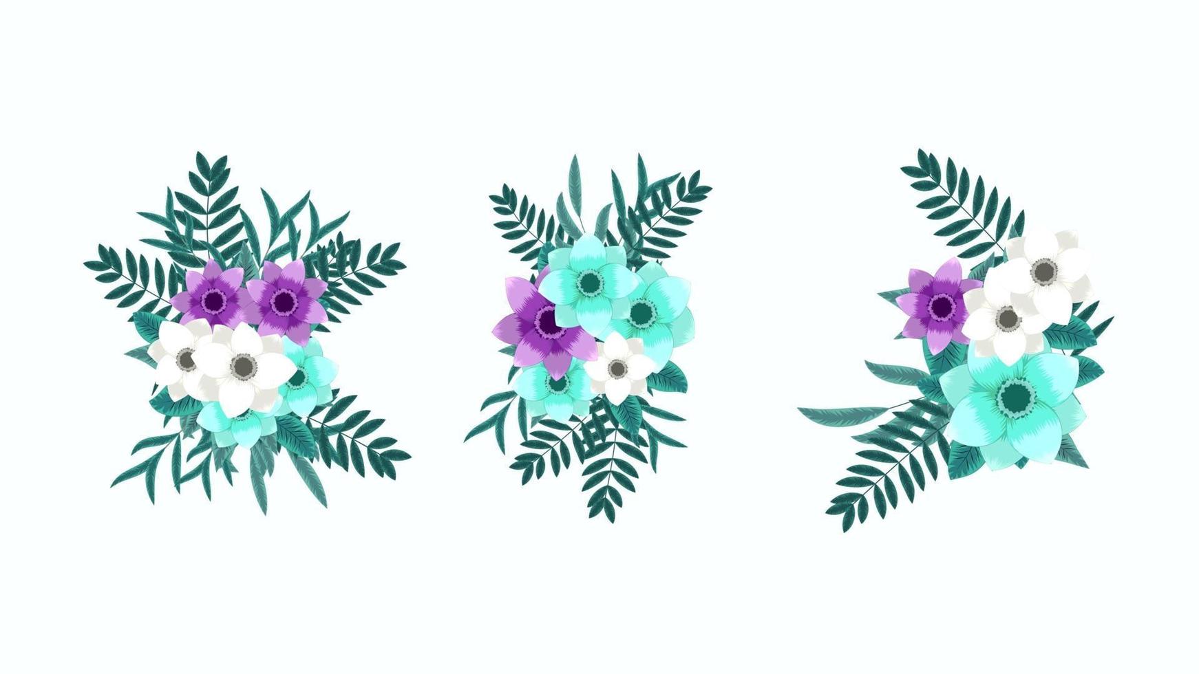 Exquisite Botanical collection of wild floral arrangements for banners vector