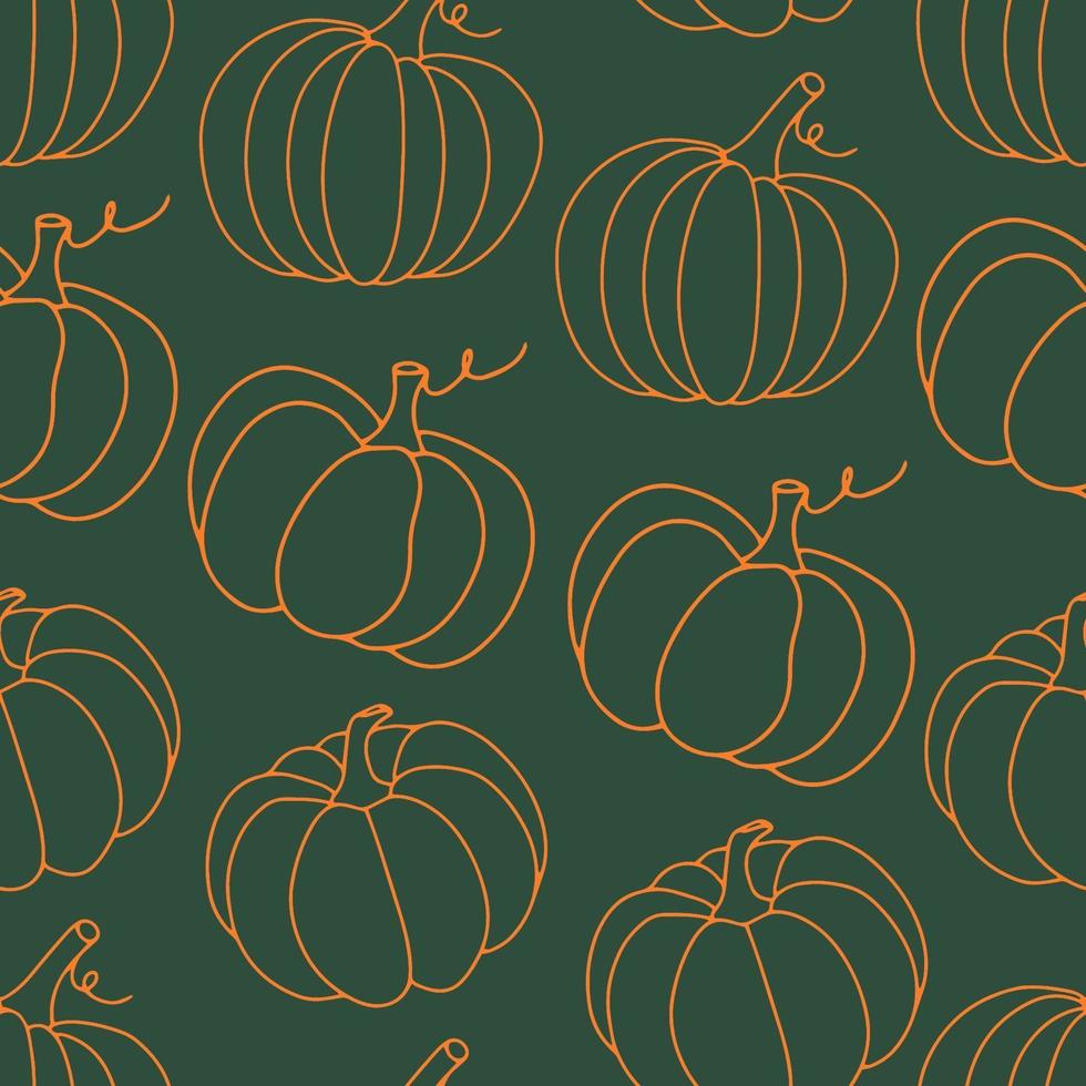 Pumpkin halloween thanksgiving seamless pattern vector