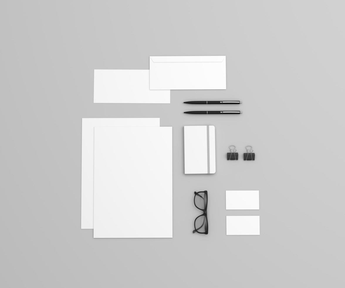 Top View Stationary Mockup photo