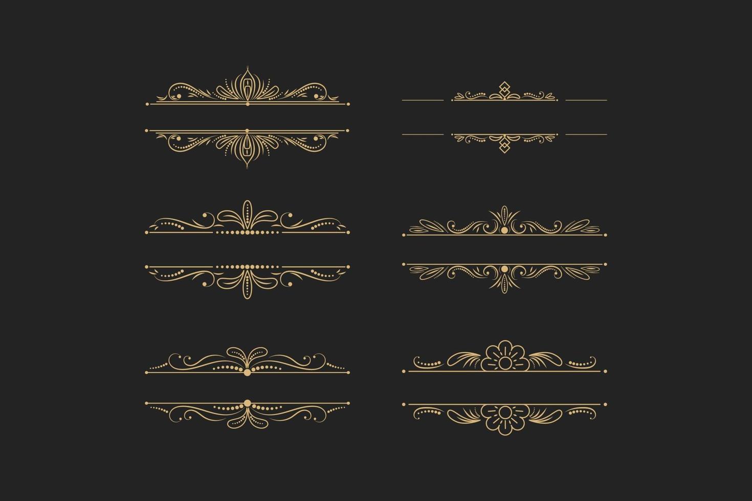 Vintage Dividers And Borders vector