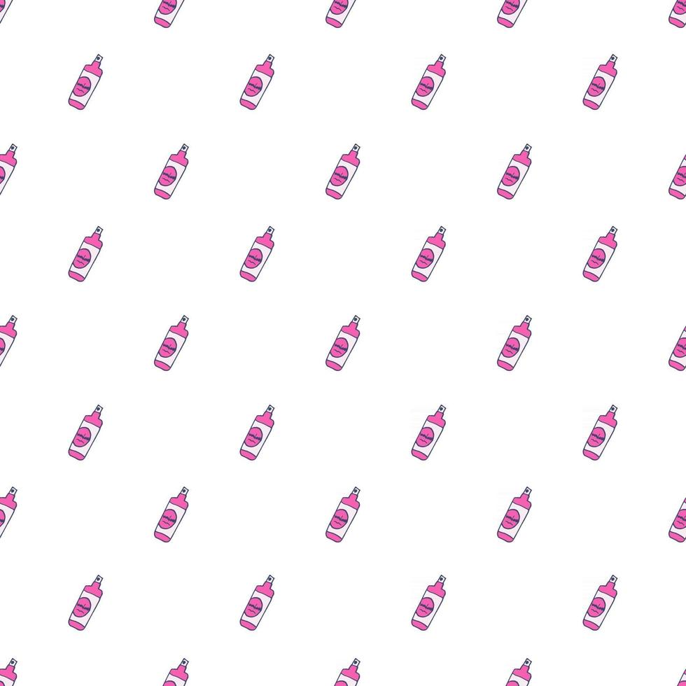 Seamless pattern with hand drawn bottles and tubes vector