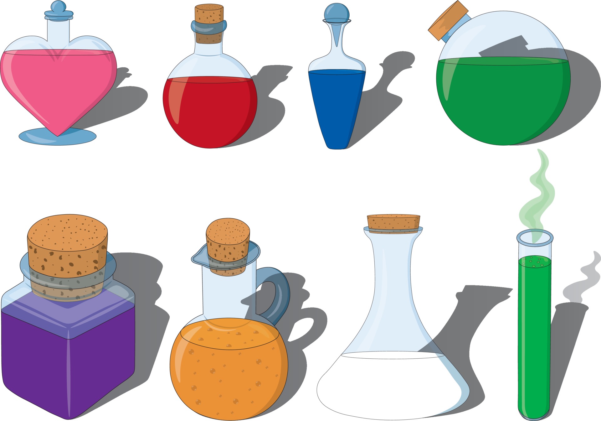 Magic potion and poison vector illustration set 3111155 Vector Art at