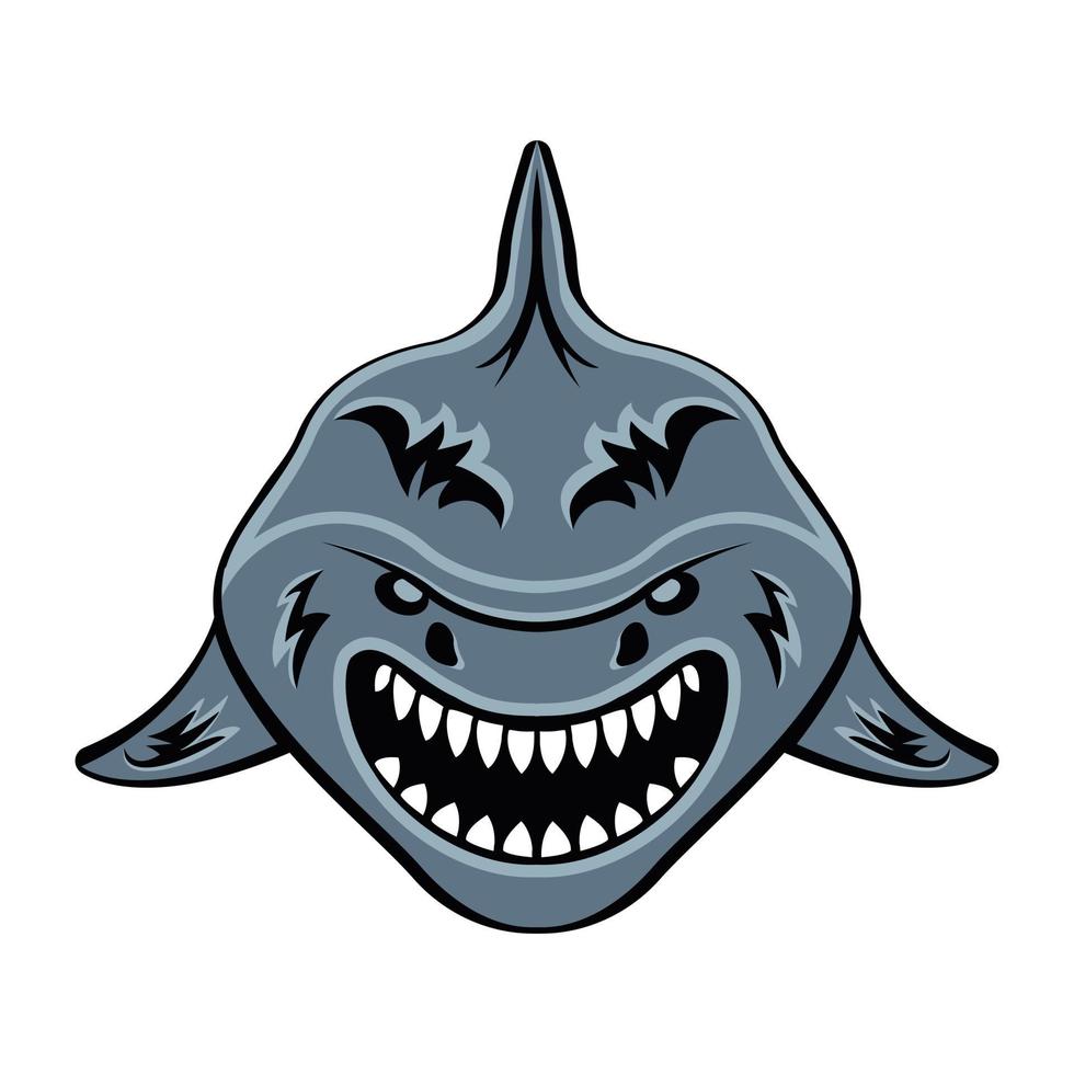Shark Face and Mascot vector