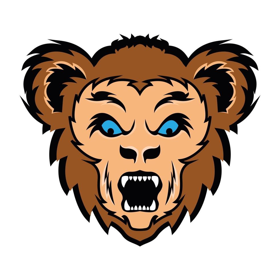 Monkey Face Head vector