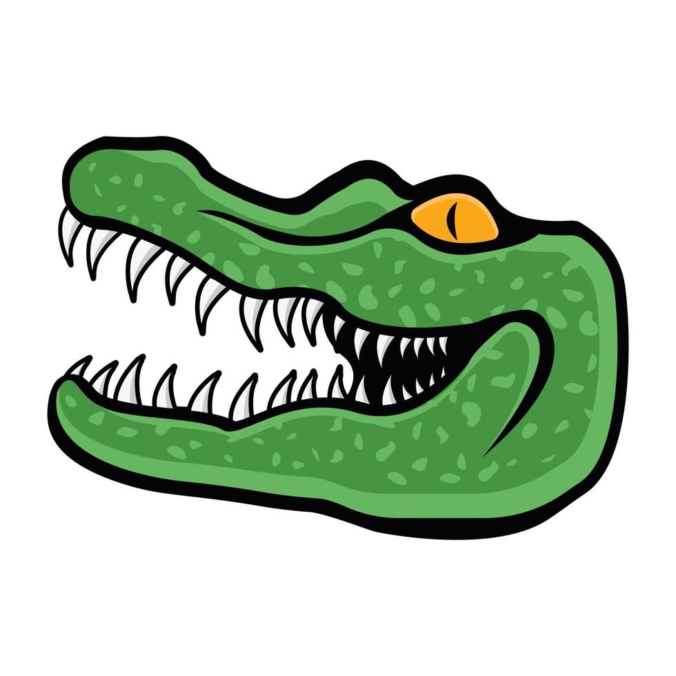 Crocodile Face and Head vector