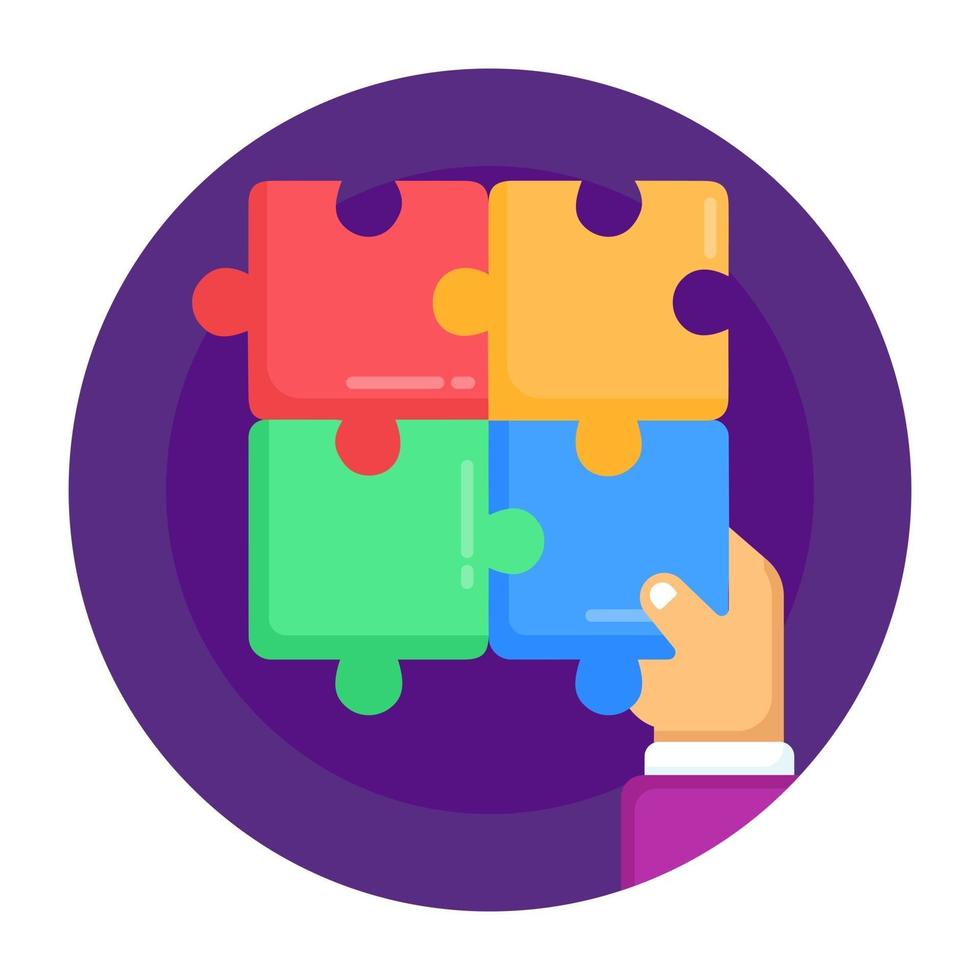 Autism Awareness Puzzle, vector
