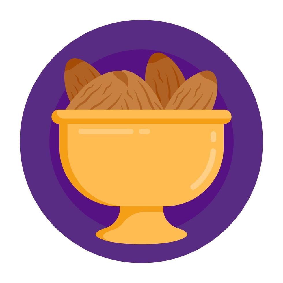 Dates Bowl and Fruit vector