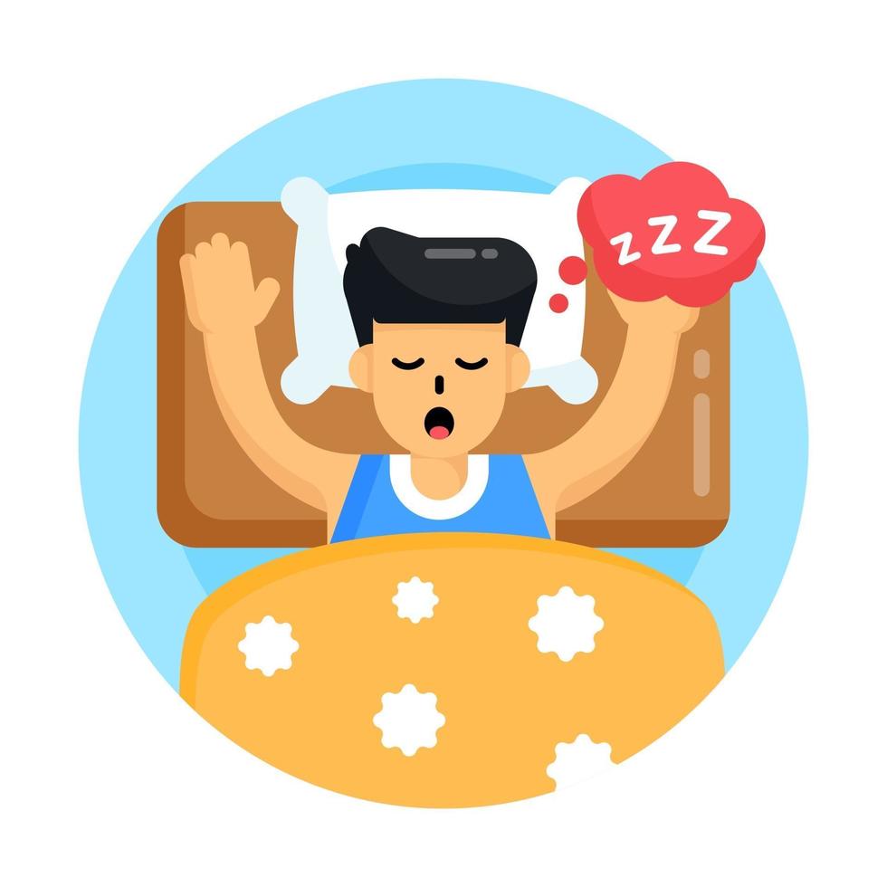 Sleeping and Snoozing person vector