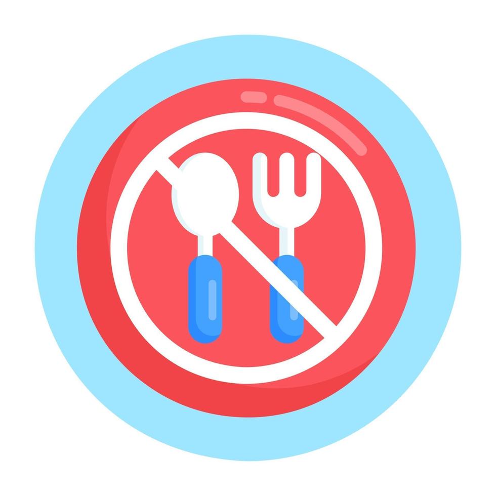 Fasting and No Eating vector