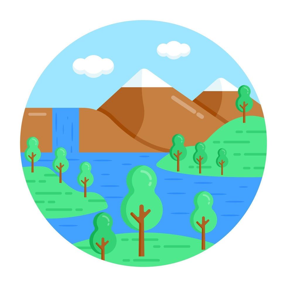 Landforms and Valley vector