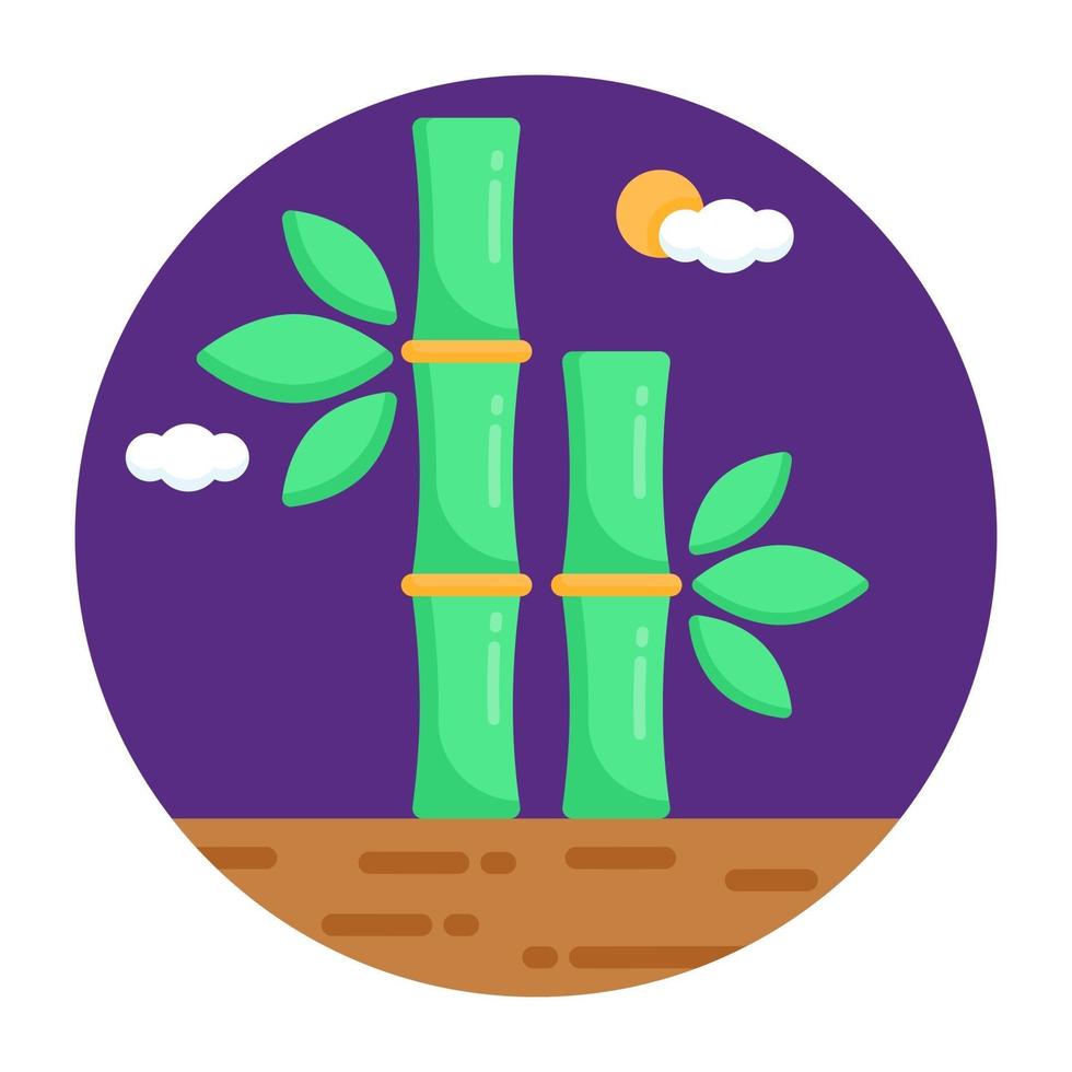 Bamboo Sticks and plants vector