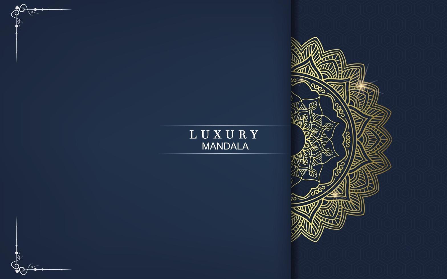 Luxury gold mandala ornate background for wedding invitation vector